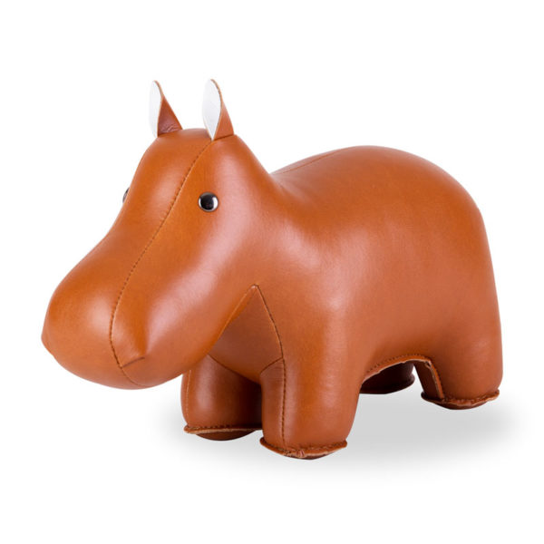 zuny-classic-hippo-bookend-tan