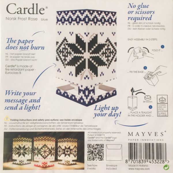 CARDLE Candle Holder Greeting Card - Red Knitting - Image 8
