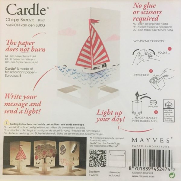 CARDLE Candle Holder Greeting Card  - Boat - Image 2
