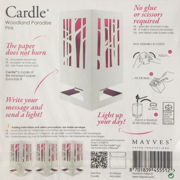 CARDLE Candle Holder Greeting Card - Woodland Paradise Blue - Image 6