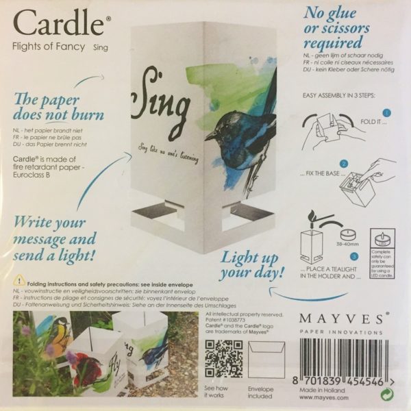 CARDLE Candle Holder Greeting Card - Sing - Image 4