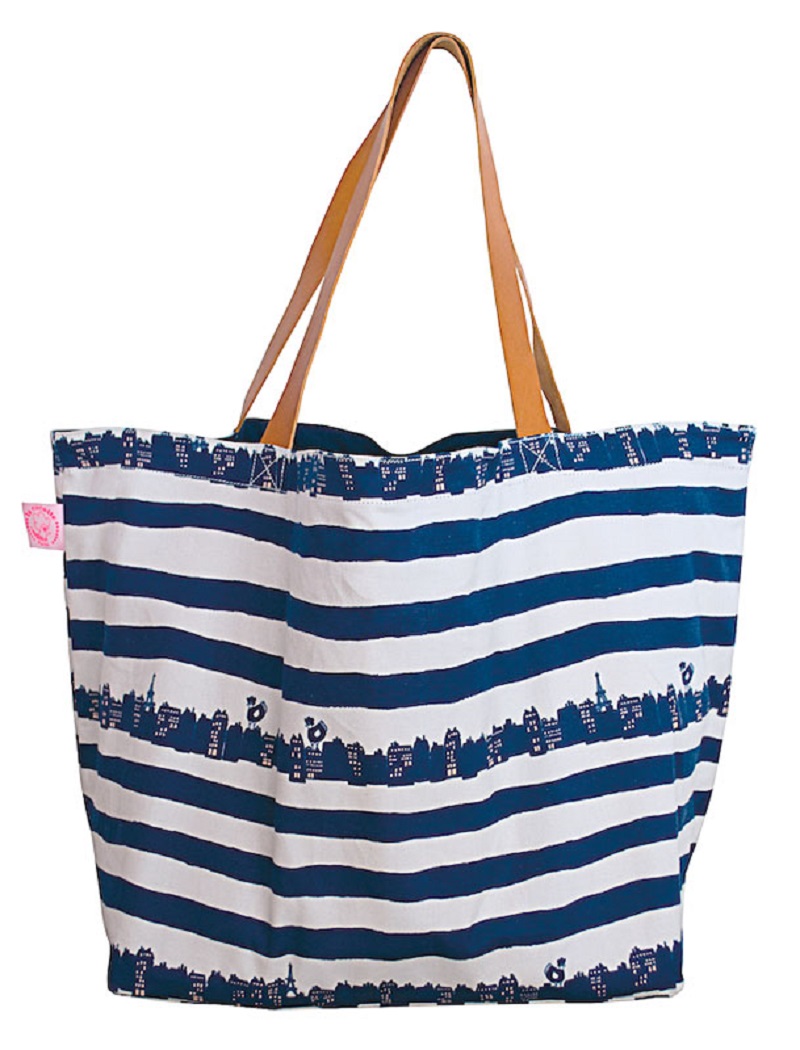 La Cocotte Paris Beach Bag La Seine with zipped internal pocket