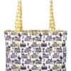 Reversible tote bag ''All Over Paris/Chic Ocre"
