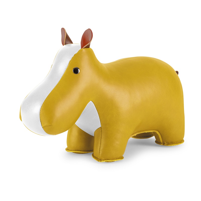 Zuny Classic Series Hippo Bookend Ochre 1kg handmade