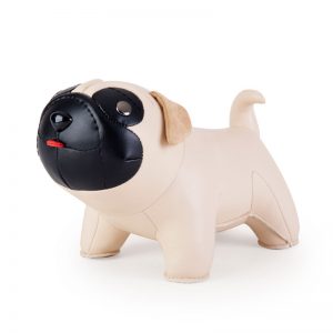 zuny-classic-pug-bookend-wheat