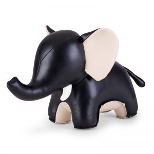 zuny-zuny-elephant-abby-bookend-black