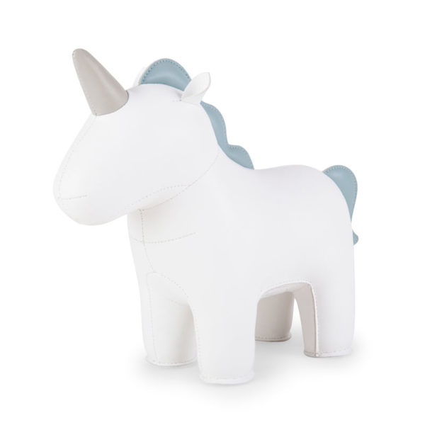zuny-zuny-unicorn-nico-bookend-white
