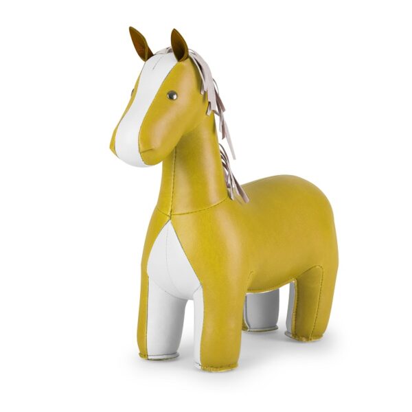 zuny-classic-horse-ochre-bookend-1kg