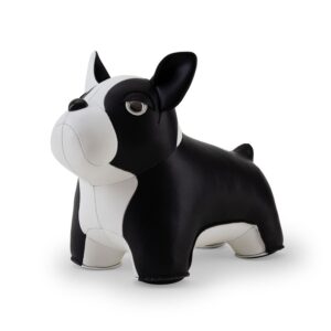 zuny-classic-french-bulldog-black-and-white-bookend-halffront
