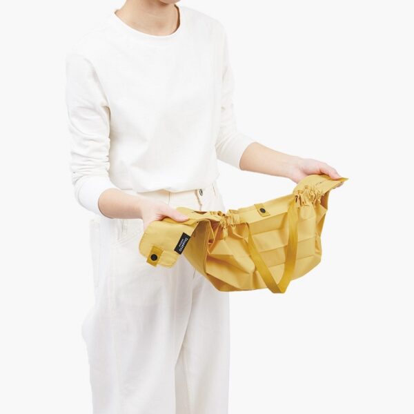 Shupatto compact foldable shopping bag size M - Mustard (Karashi) - Image 6