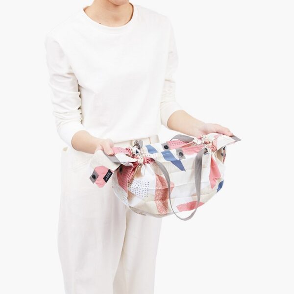 Shupatto compact foldable shopping bag size M - Scraps (Hagire) - Image 6