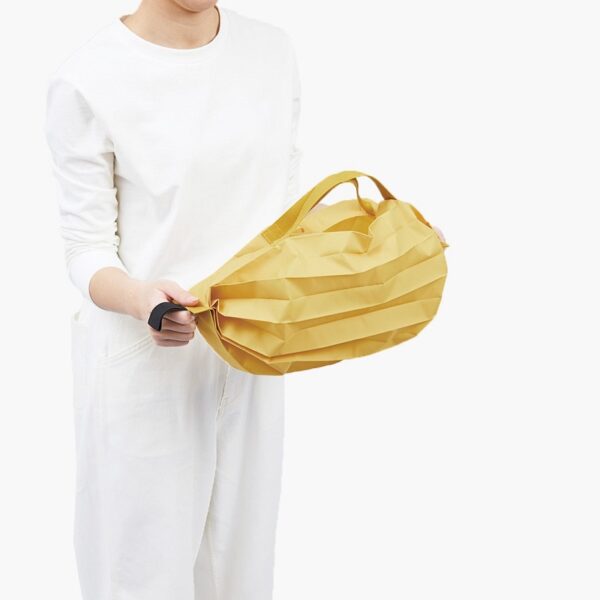 Shupatto compact foldable shopping bag size S - Mustard (Karashi) - Image 5