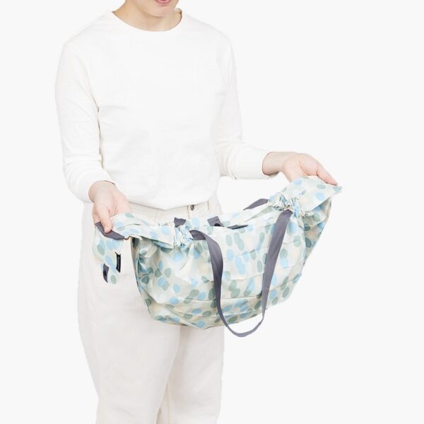 Shupatto compact foldable shopping bag size L - Hailstones (Arare) - Image 4