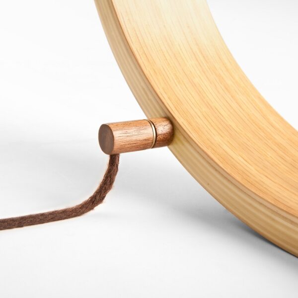 AI wooden LED Table Lamp White Oak - Image 2
