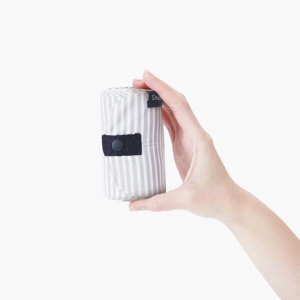 Shupatto compact foldable shopping bag size L - Stripes (Sen) - Image 3