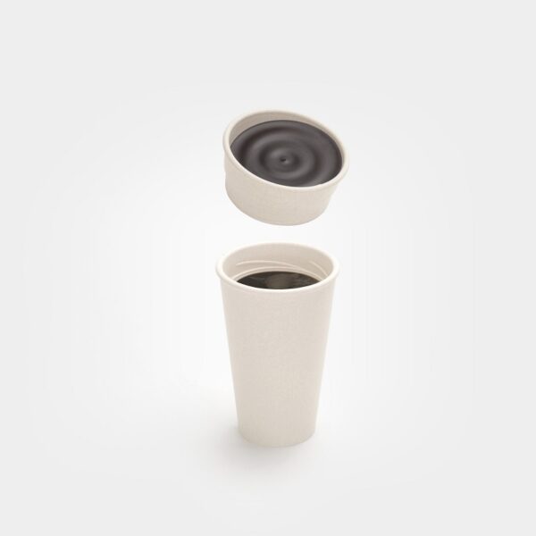 ''Take Out'' Sustainable Coffee Mug-Dark Brown 350ml - Image 6