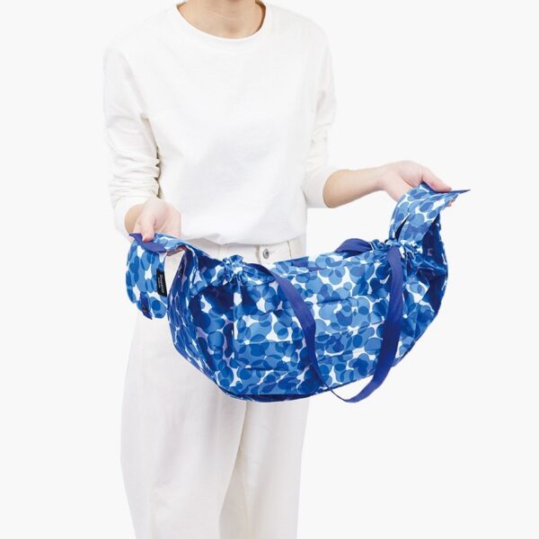 Shupatto compact foldable shopping bag size L - Ocean (Umi) - Image 4