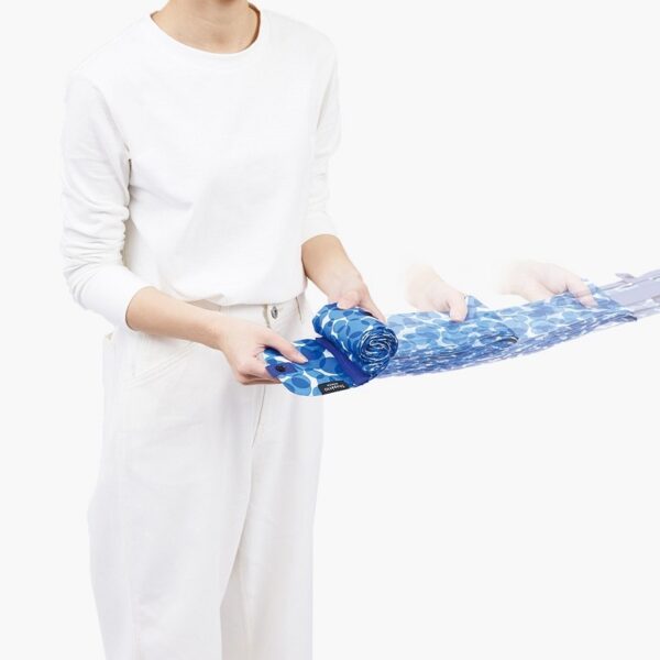 Shupatto compact foldable shopping bag size L - Ocean (Umi) - Image 7