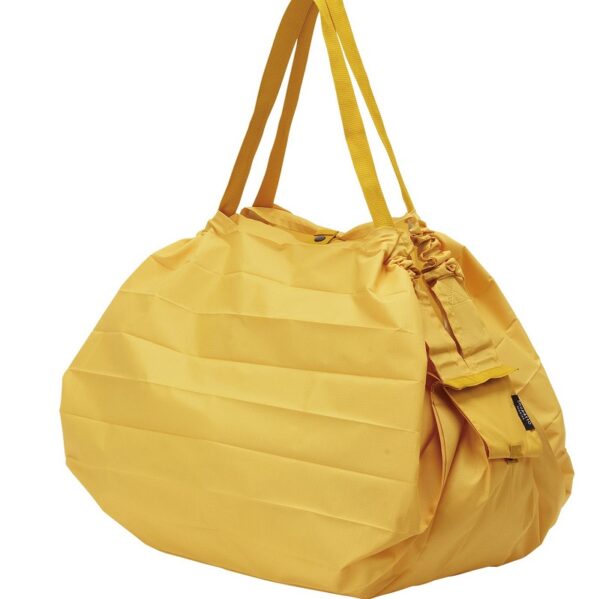 Shupatto compact foldable shopping bag size L - Mustard (Karashi) - Image 3