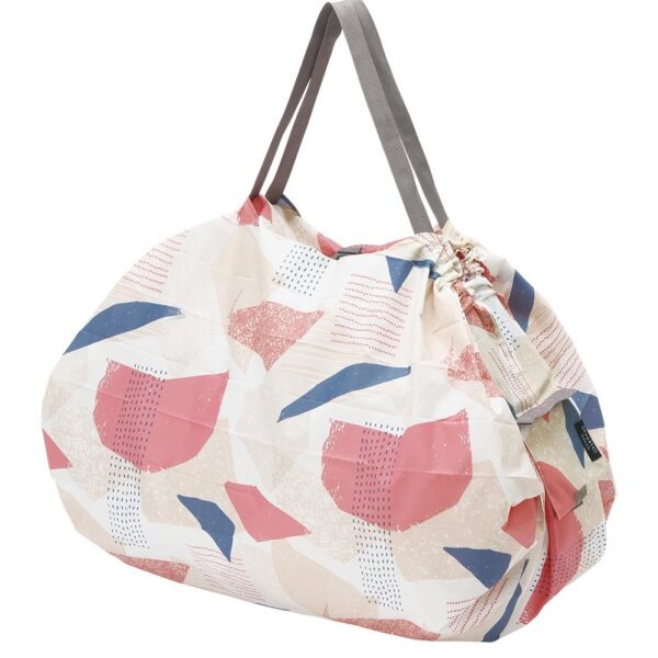 Shupatto compact foldable shopping bag size L - Fabric Scraps (Hagire) - Image 2
