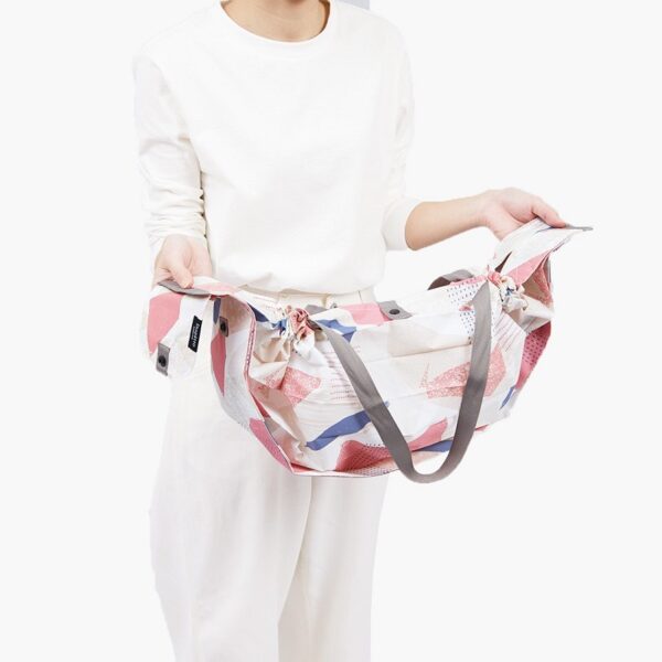 Shupatto compact foldable shopping bag size L - Fabric Scraps (Hagire) - Image 4
