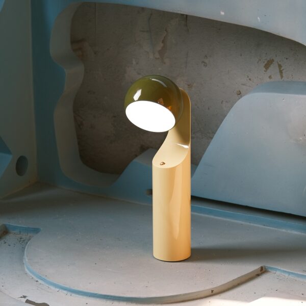 Mono Portable Reading Lamp - Verde Olive & Natural Yellow - Image 2