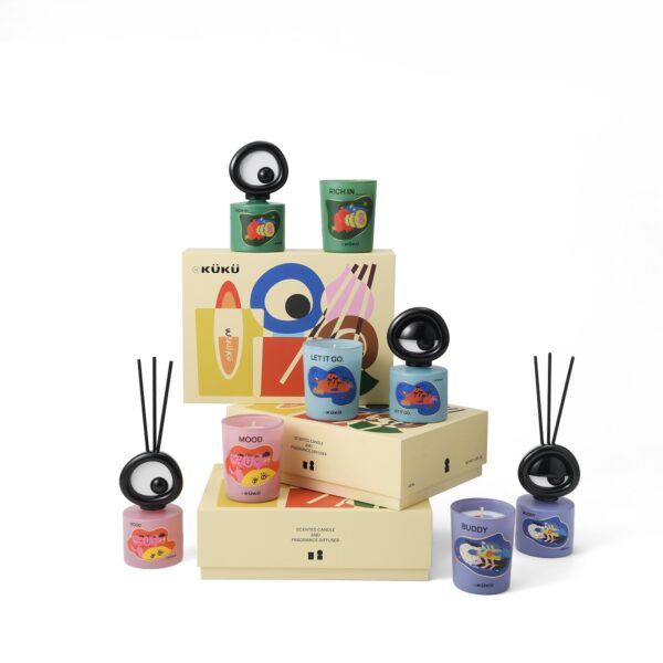 Wekükü BIG EYE - Let it go (Scented Candle & Fragrance Diffuser Gift Set) - Image 4