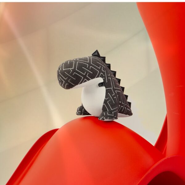 Dinosaur Bobo Kvadrat Grid dark grey bookend - Image 5
