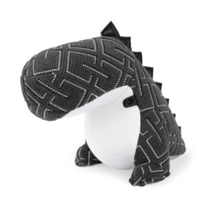Dinosaur Bobo Kvadrat Grid dark grey bookend